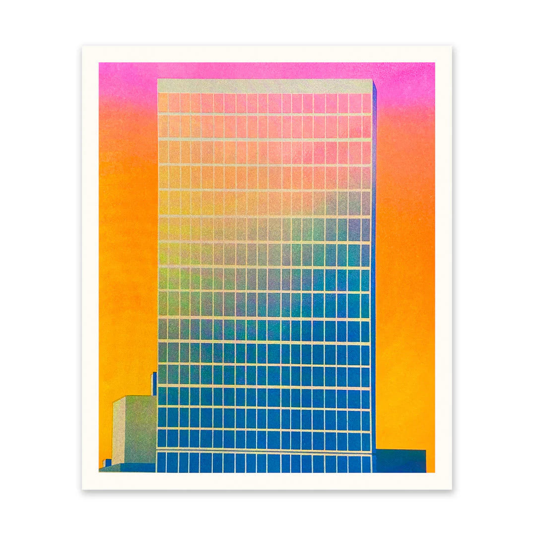 Gradient Tower Block Print - 30x25cm