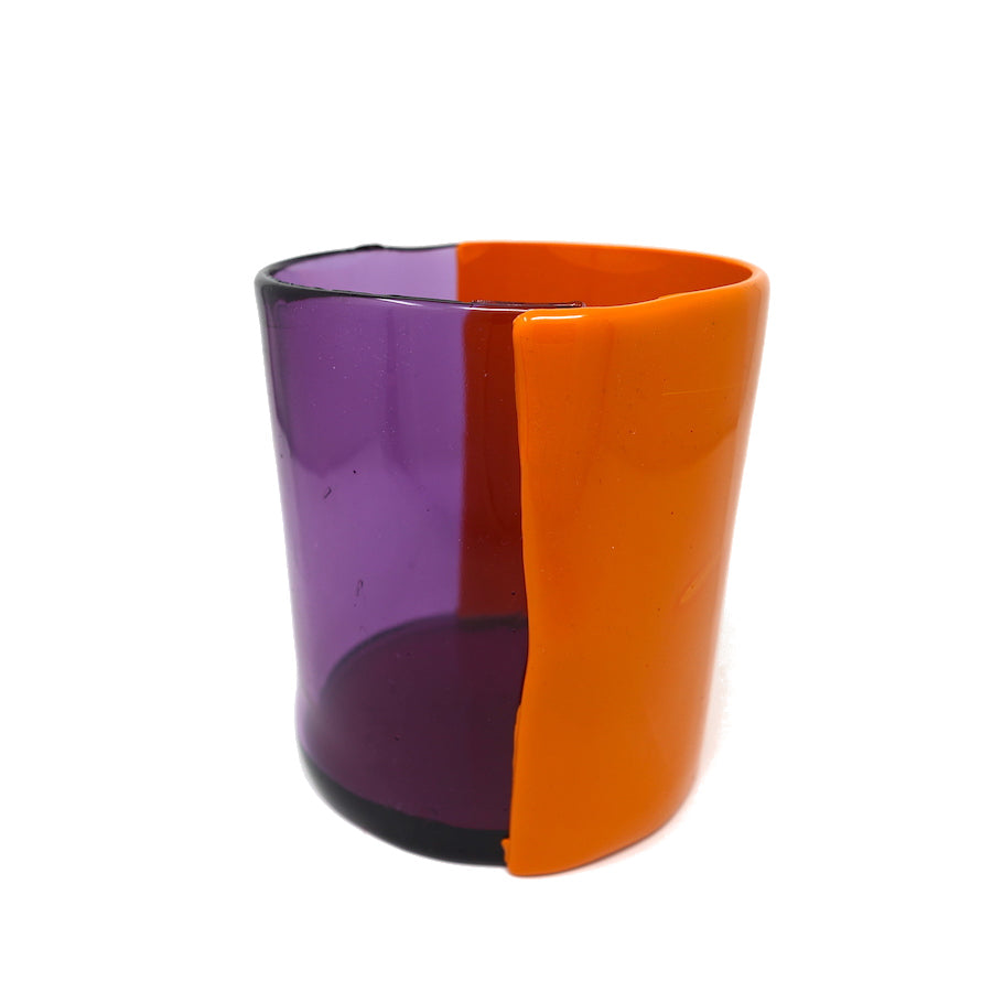 Enzo Mari Soft Resin Vase Medium - Orange and Purple