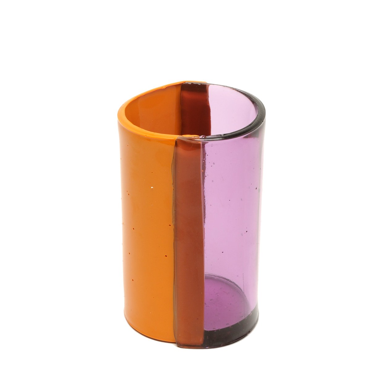 Enzo Mari Soft Resin Vase Small - Orange and Purple