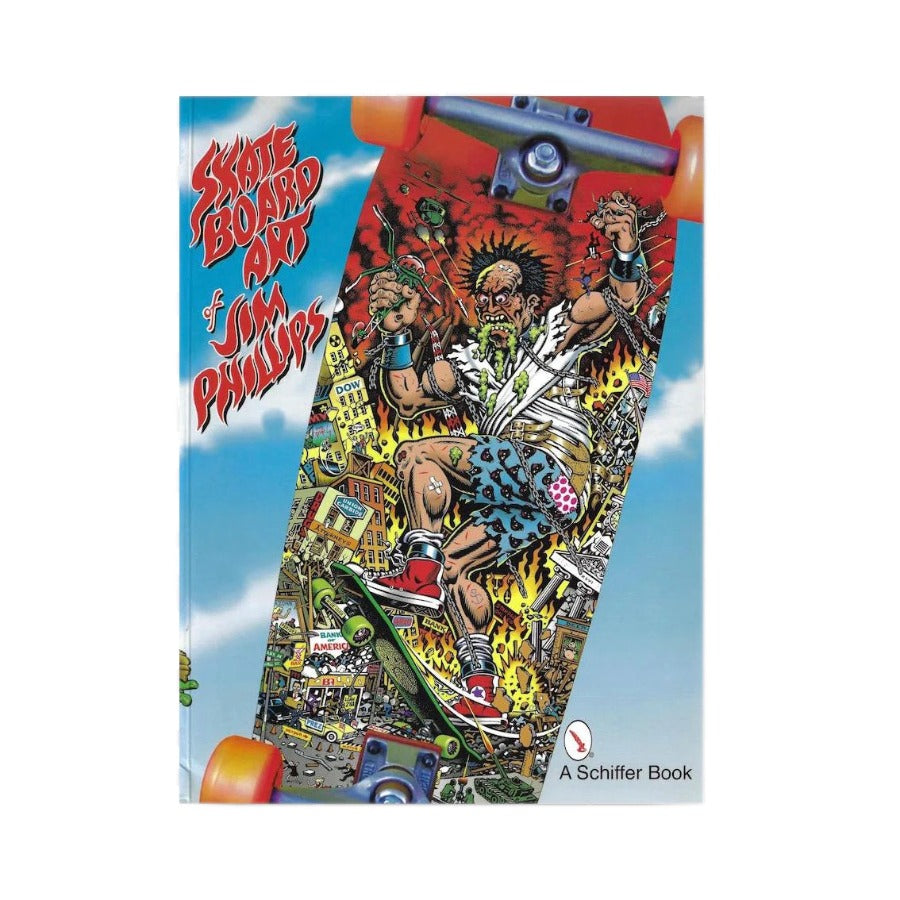 frontcover of a book with skateboard illustrations.