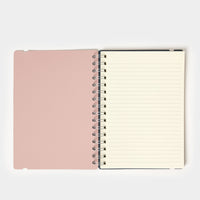 Cuero Two Toned Petrol and Soft Pink A5 Leather Notebook