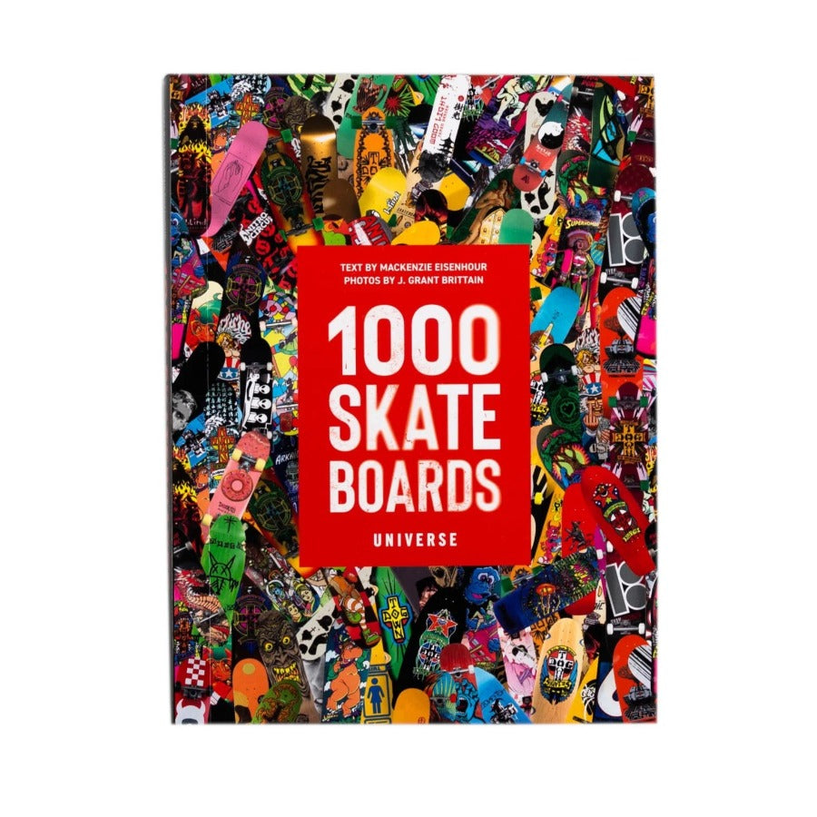 Frontcover of a book showing a collage of skateboard imagery
