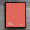red picture frame on a brick wall