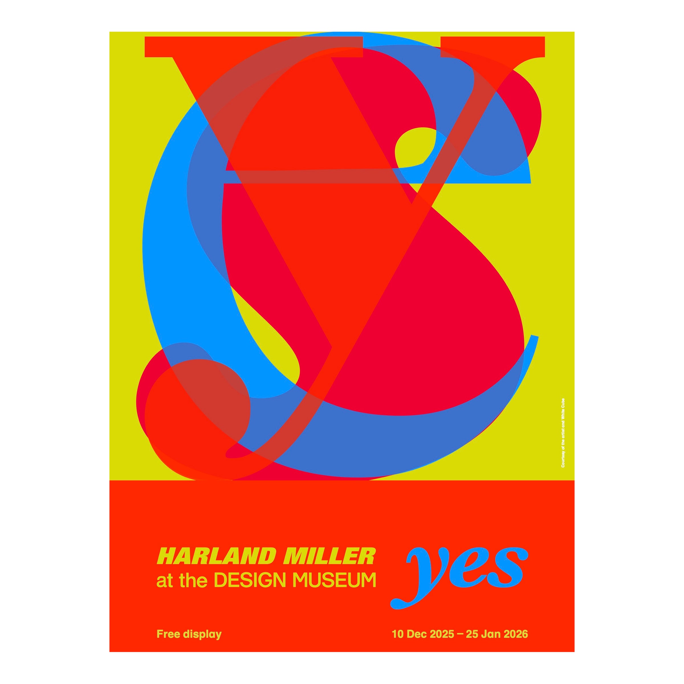 Harland Miller Limited Edition 'Yes' Exhibition Poster - 60 x 80 cm (Pre-Order)