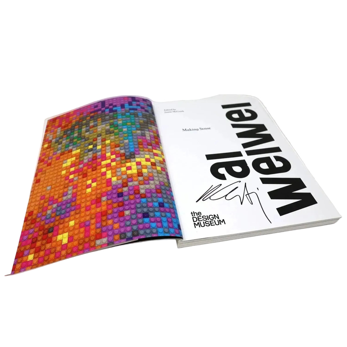 Open Ai WeiWei book with colourful inside cover and signature