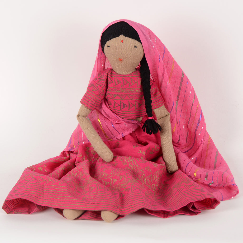 Silawali Banno Doll Pink Sari