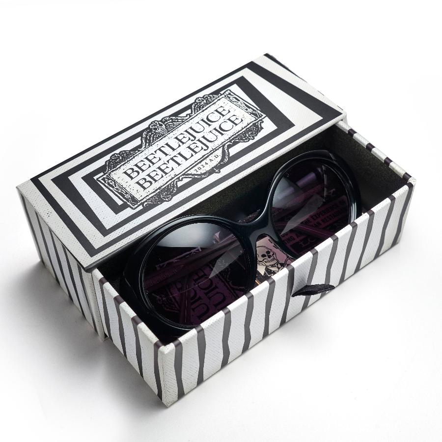 Black sunglasses in a a box