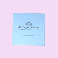 Light blue box with 'the Design Museum' branding on a white background