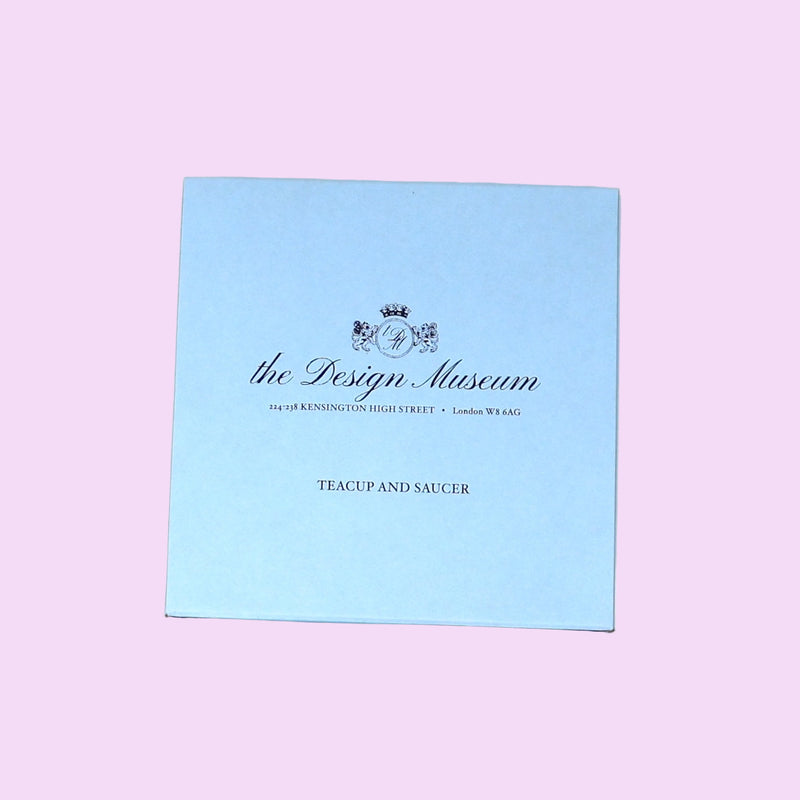 Light blue box with 'the Design Museum' branding on a white background
