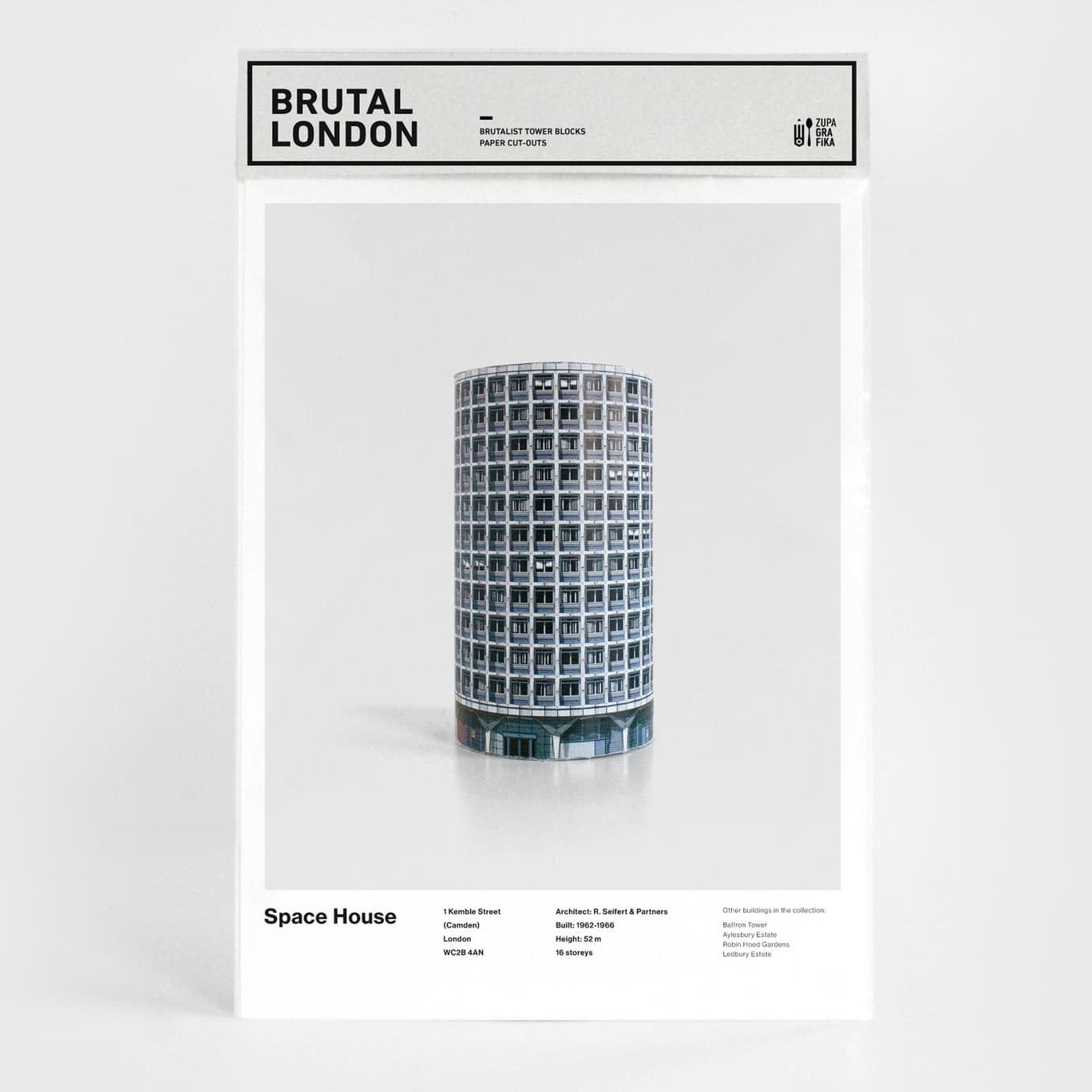 Brutalist tower model kit