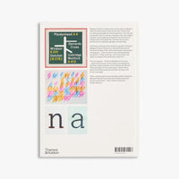Back cover of Margaret Calvert book with text and colorful graphics on a white background