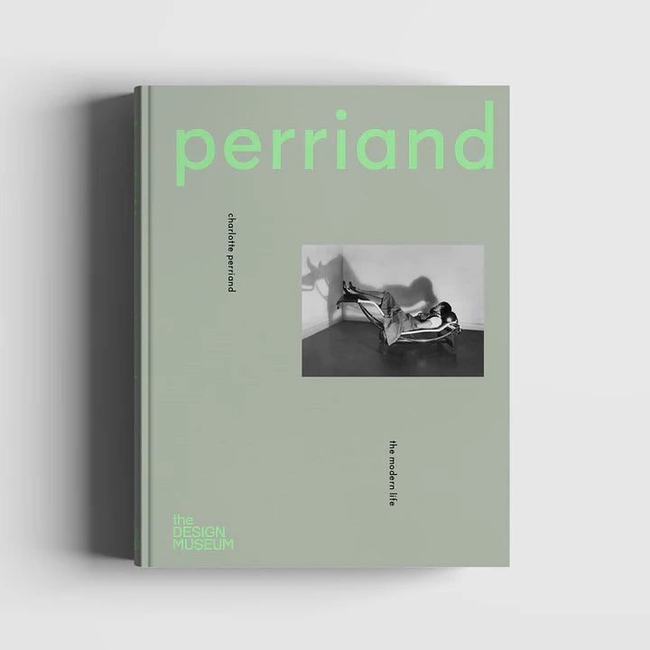 Charlotte Perriand the Modern Life catalogue front cover hardback on white background
