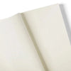closeup of an open notebook on white background