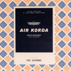 Air Korda coffee menu with decorative border on a patterned background