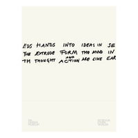 A minimalist art print or book cover featuring a cream-colored background with black handwritten text across the center and small gray text at the bottom reading 'The Design Museum' and 'ES DEVLIN OTHER WORLDS'.