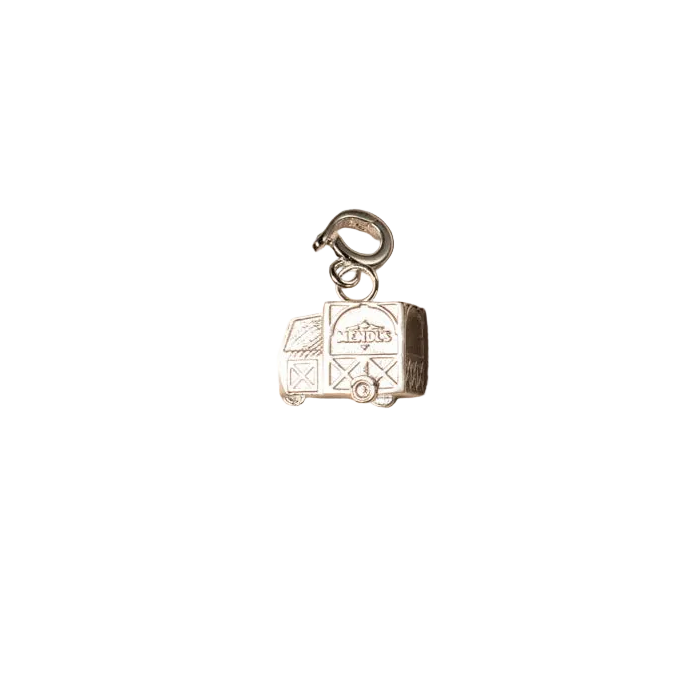 Van shaped silver charm