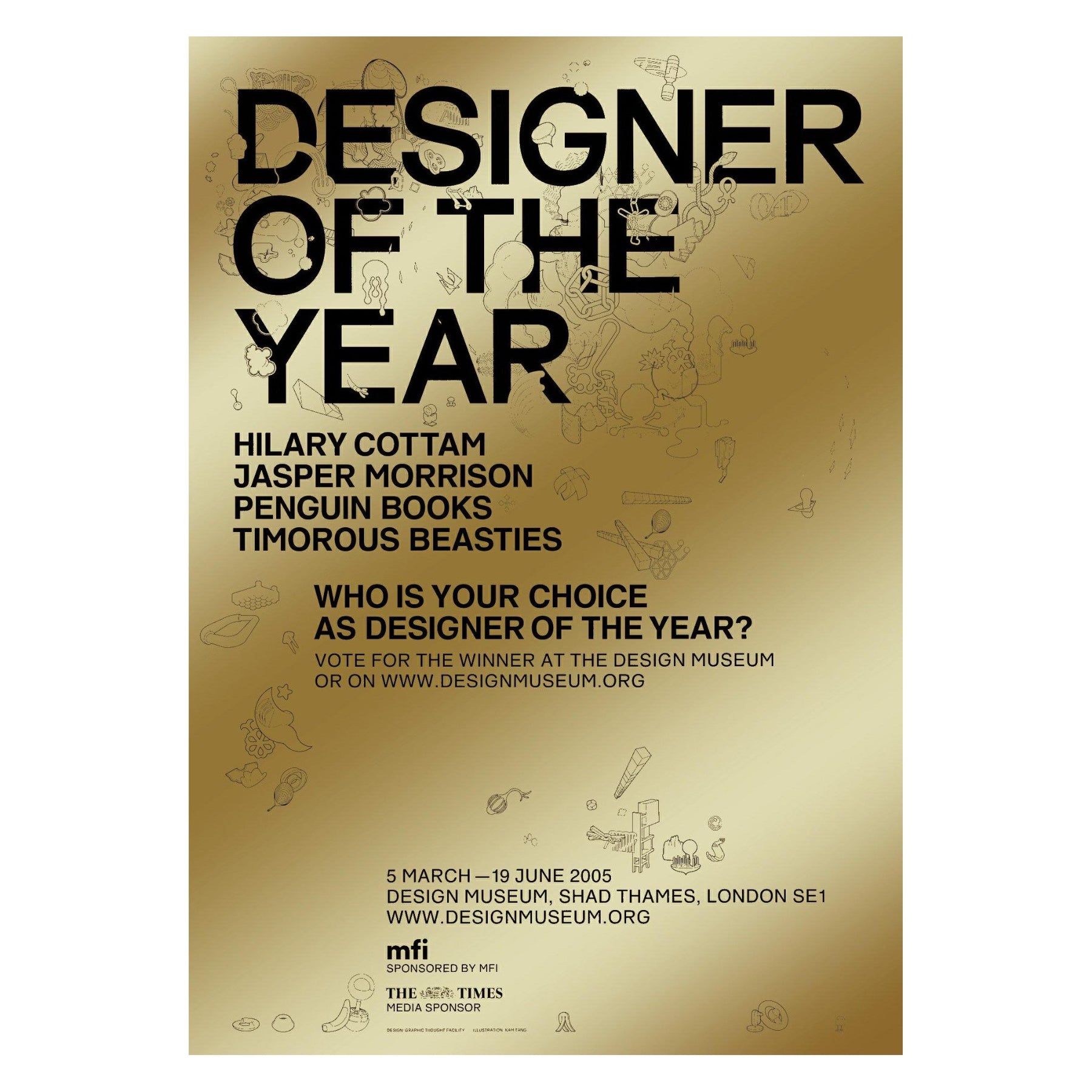 Designer of the Year 2005 Unframed Exhibition Poster - 100 x 70 cm
