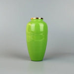 Enamel vase in green