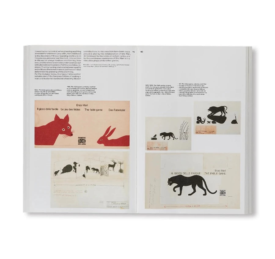 Open book with illustrations of animals