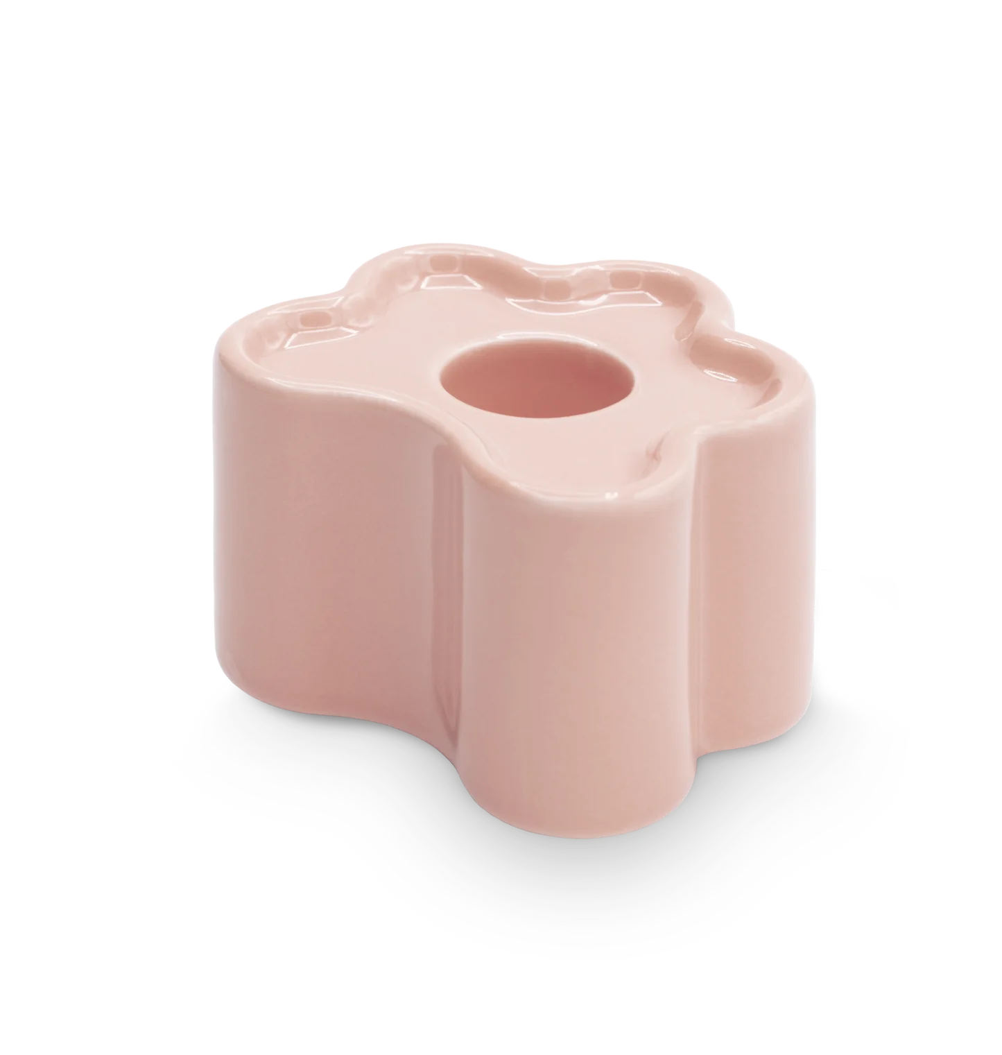 Small Pink Flora Candle Holder