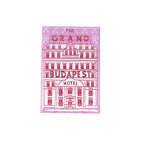 Pink magnet shaped like a building