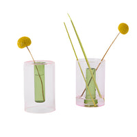 Small Pink & Green Reversible Vase