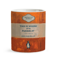 Mug in orange on a white background