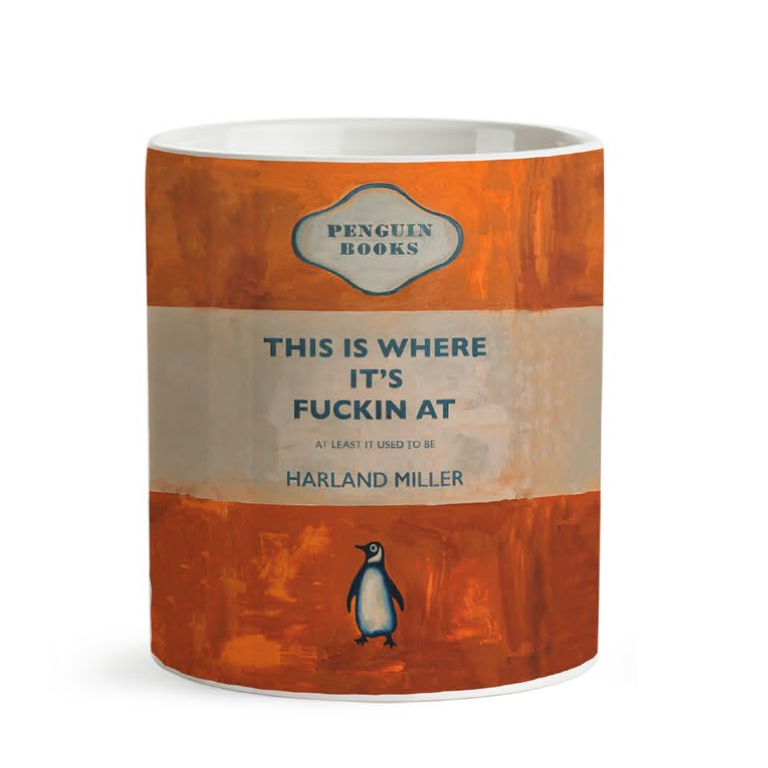 Mug in orange on a white background