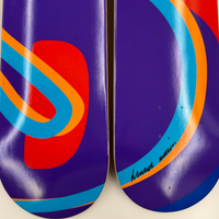 Colorful abstract design on a blue background