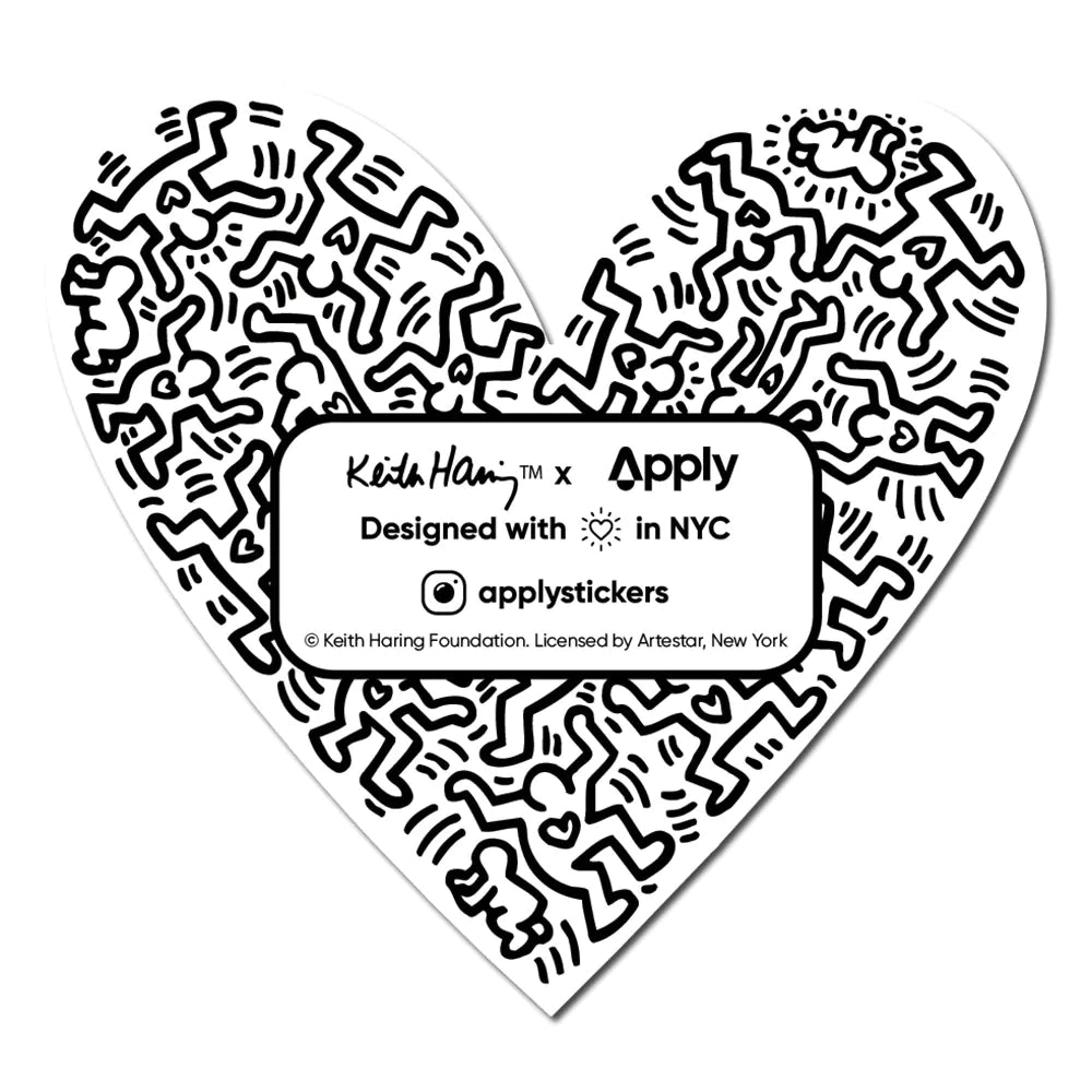 Heart Sticker by Keith Haring
