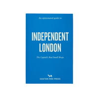 A Blue book cover with white text saying 'Independent London' on a white background.