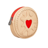 Jammie Dodgers biscuit shaped leather purse.