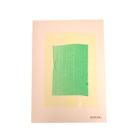 art print in green and yellow