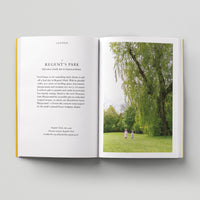 Open page of Kids London book featuring a photograph of two children in Regent's Park
