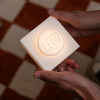 Person holding a lego night light