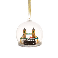 Snow Globe shaped taxi bauble