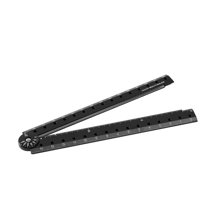 Midori black multi ruler, 30cm, featuring metric measurements and a minimalist design.