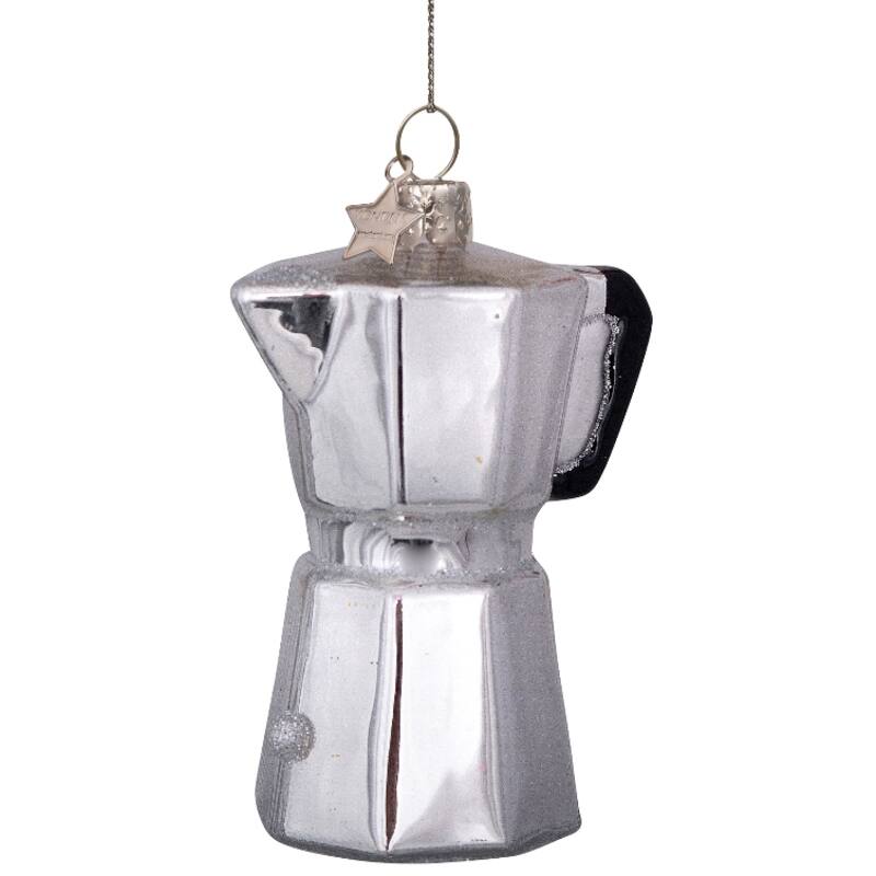 Silver Moka Pot Bauble