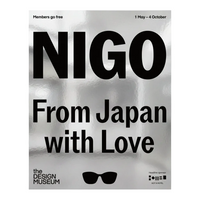 Promotional poster for 'NIGO: From Japan with Love' exhibition at the Design Museum.
