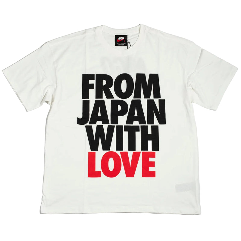 White t-shirt with 'From Japan With Love' text on a white background