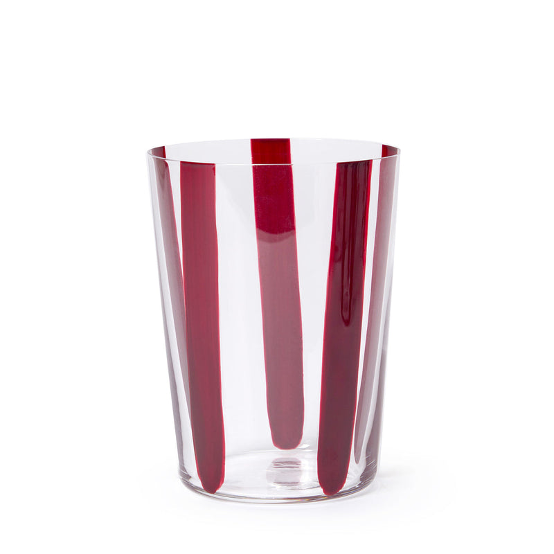 Nova Stripe Burgundy Tumbler 500ml Set of 4, single glass