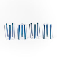 Nova Stripe Navy Tumbler 500ml Set of 4