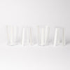 Nova Stripe White Tumbler 500ml Set of 4 - the set of four on white background.