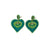 My Doris Green Heart Earrings
