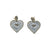My Doris Silver Heart Earrings