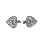 My Doris Silver Heart Earrings