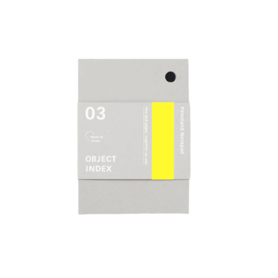 Object Index Penstand notepad No.3 from Notable Designs in its package