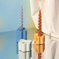 Small Tangerine Flora Candle Holder