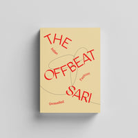 Front cover of The Offbeat Sari  catalogue with a yellow background and red text.