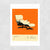 Orange Lound Chair Print - A4